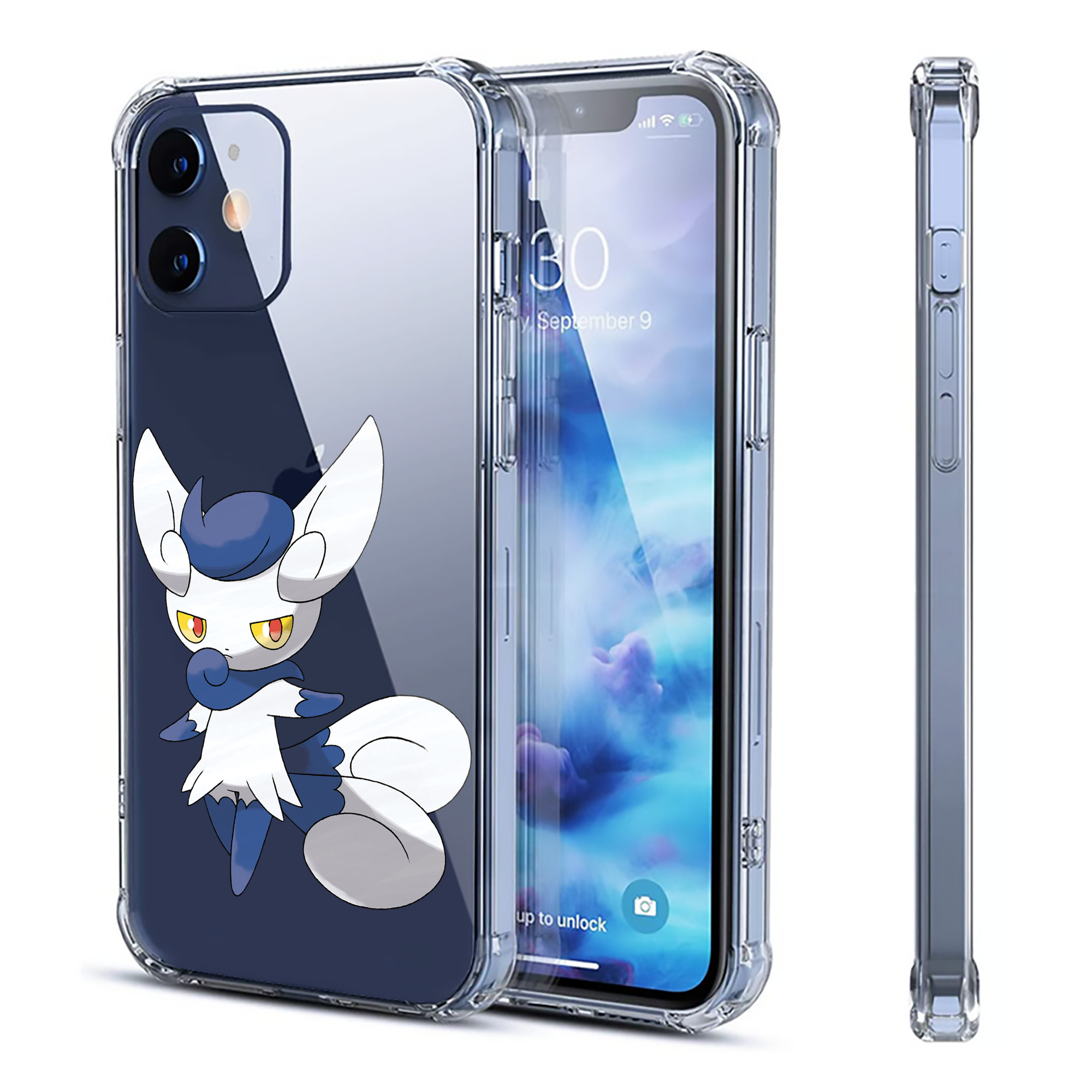 （画像用） ポケットモンスター Pokémon 【iPhone 12シリーズ対応】透明スマホケース（クリアソフトケース）
